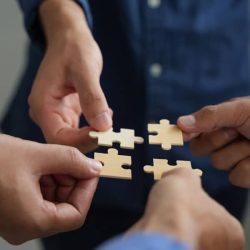 Picture of hands holding puzzle pieces